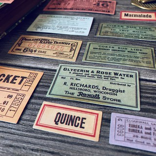 Card ticket junk journal phong cách Tim Holtz