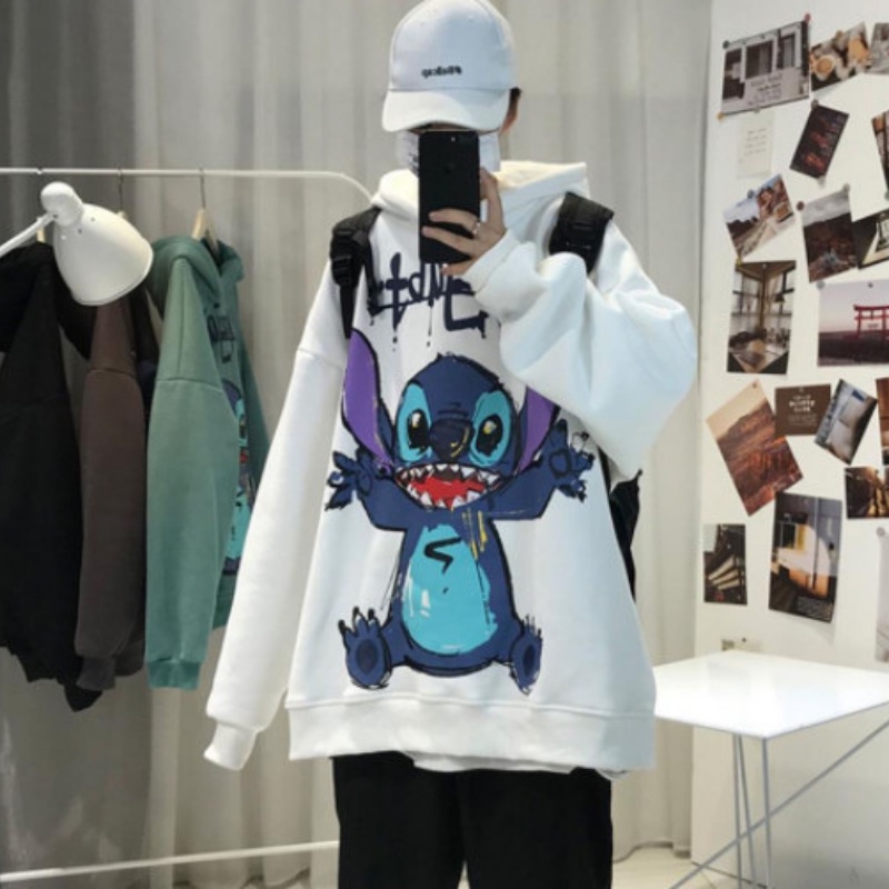 Áo hoodie nam nữ unisex nỉ ngoại cao cấp da cá form rộng có mũ ulzzang hàn quốc cặp đôi local brand cute zip STITCH