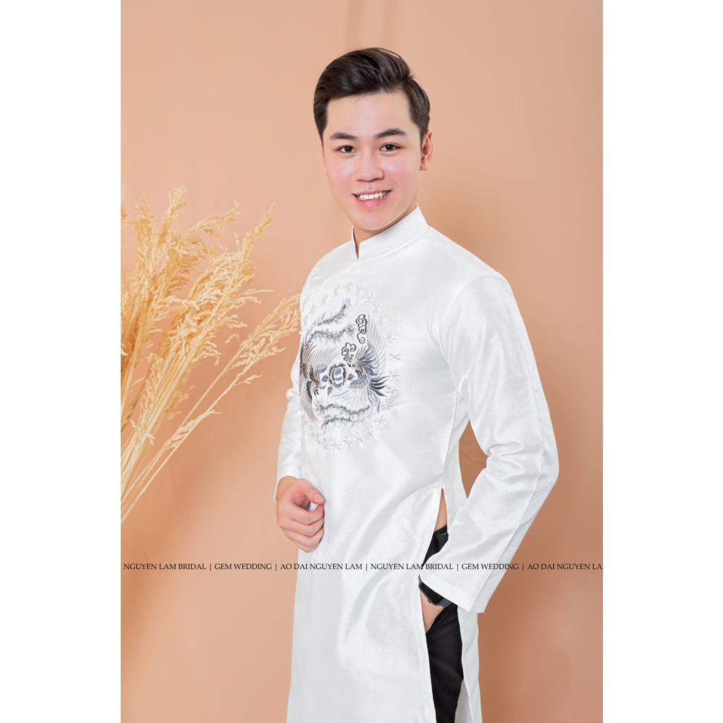 ÁO DÀI CƯỚI VU QUY CẶP NAM NỮ , HỌA TIẾT THÊU CAO CẤP  | AODAINGUYENLAM