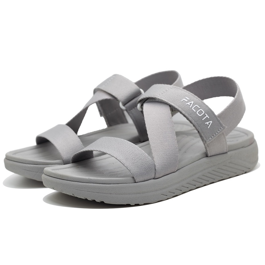 FACOTA giày dép sandal nam, nữ xám bạc R mang đi chơi đi học NN11