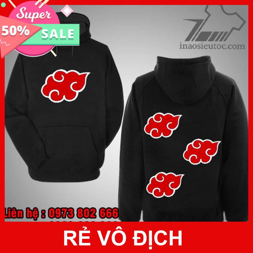 [ BÁN CHẠY ] ÁO khoác áo hoodie Naruto Akatsuki cực HOT khuyến mại khủng giá rẻ dẹp