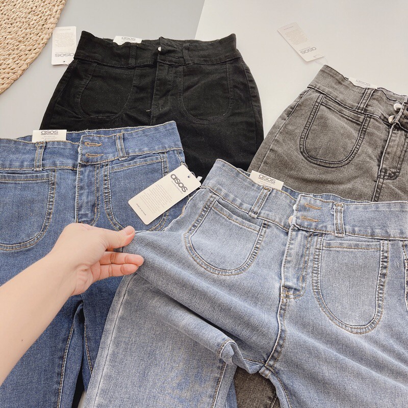 QUẦN BÒ CẠP CAO NỮ TÚI TRƯỚC TÔN DÁNG QB2535 | BigBuy360 - bigbuy360.vn