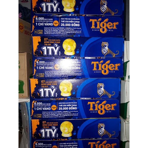 1 thùng Bia Tiger (bóng vàng 24 lon)
