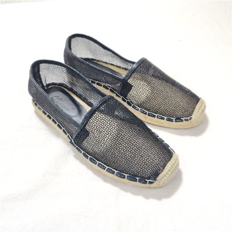 Giày lười slip on cói lưới nhũ kim siêu đẹp mẫu mới 2020