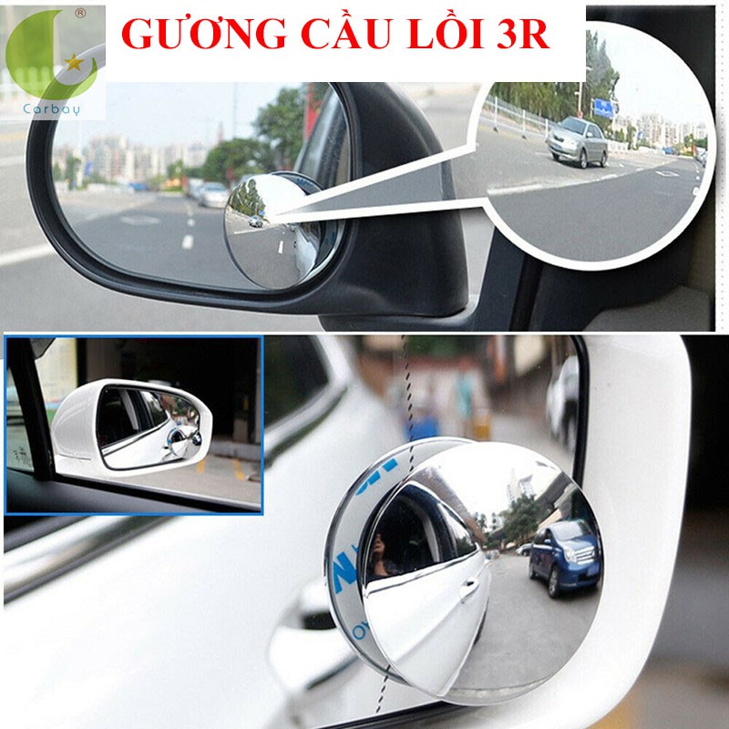 Gương cầu lồi 360 độ gắn kính hậu xe ô tô | Gương cầu lồi 3R 011 / 012 / 057 / 054 / 020