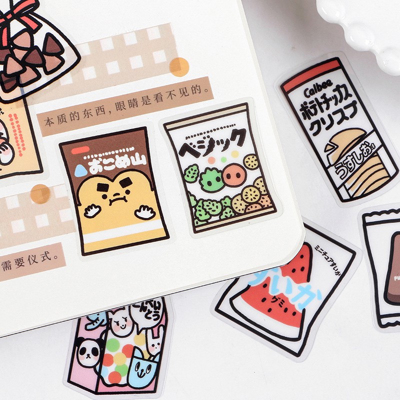Set Bộ 40 Sticker Theo Chủ Đề Phong Cách Nhật Bản CUTE