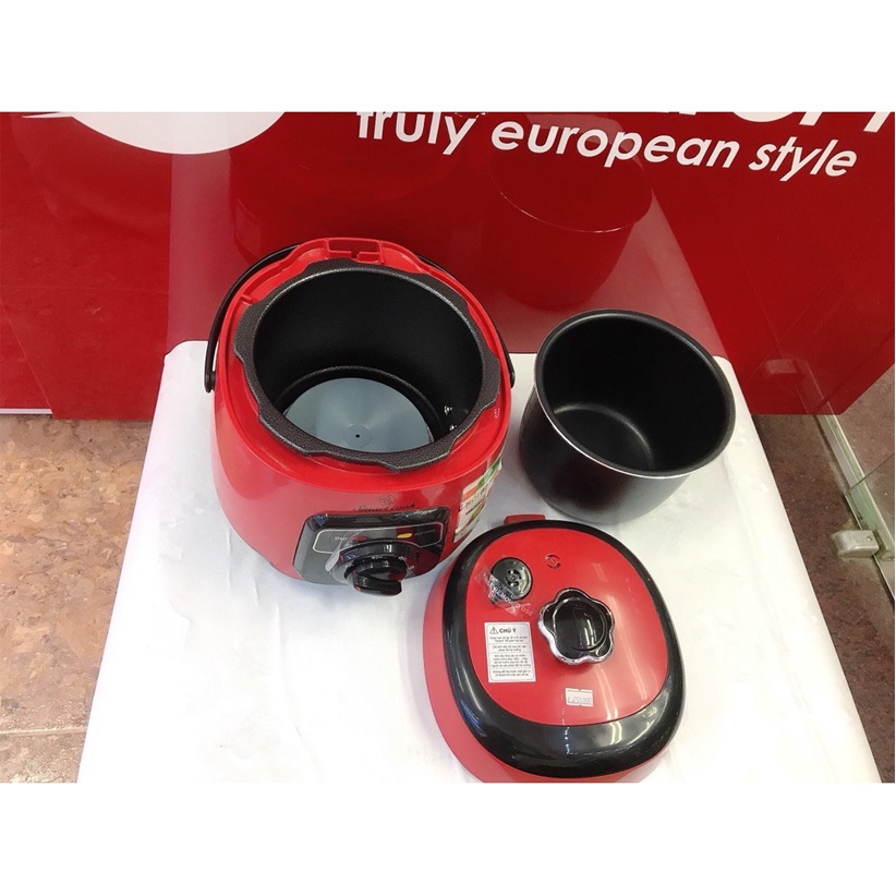 Nồi áp suất Smartcook  2.5L 2.5 Lít PCS-1803 màu đỏ - Hàng chính hãng