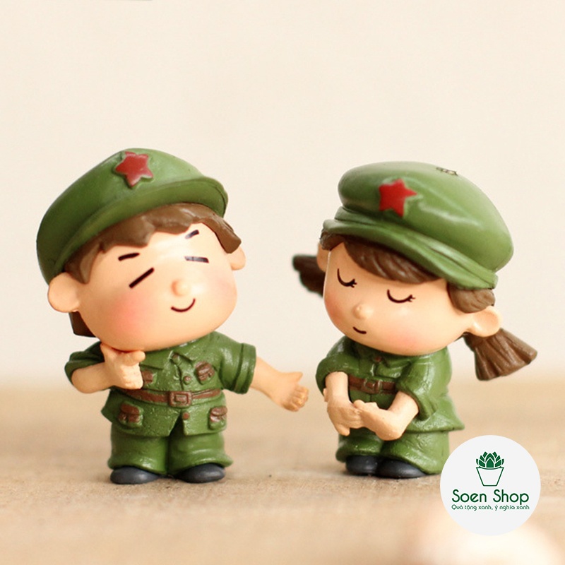 |FREESHIP| CẶP ĐÔI BỘ ĐÔI NHỎ - Phụ kiện trang trí cây xanh để bàn làm việc, mô hình trang trí cho bể cá, tiểu cảnh