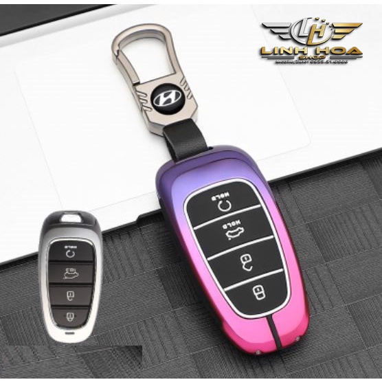 Ốp khóa kim loại lót cao su Santafe 2023 2022, 2021, Tucson 2022, 23 Hyundai