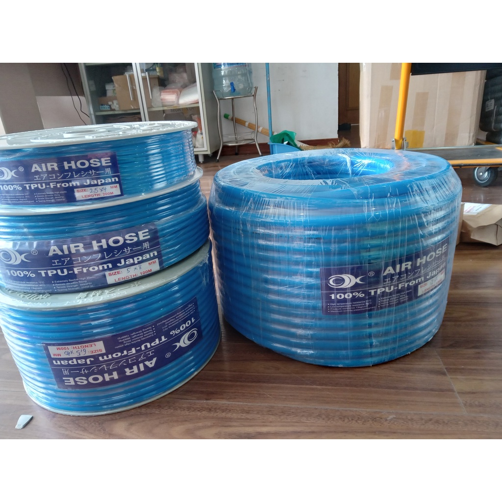 Ống dây khí phi 14 hàng liên doanh Việt Nhật màu trắng trong hàng chuẩn 100m