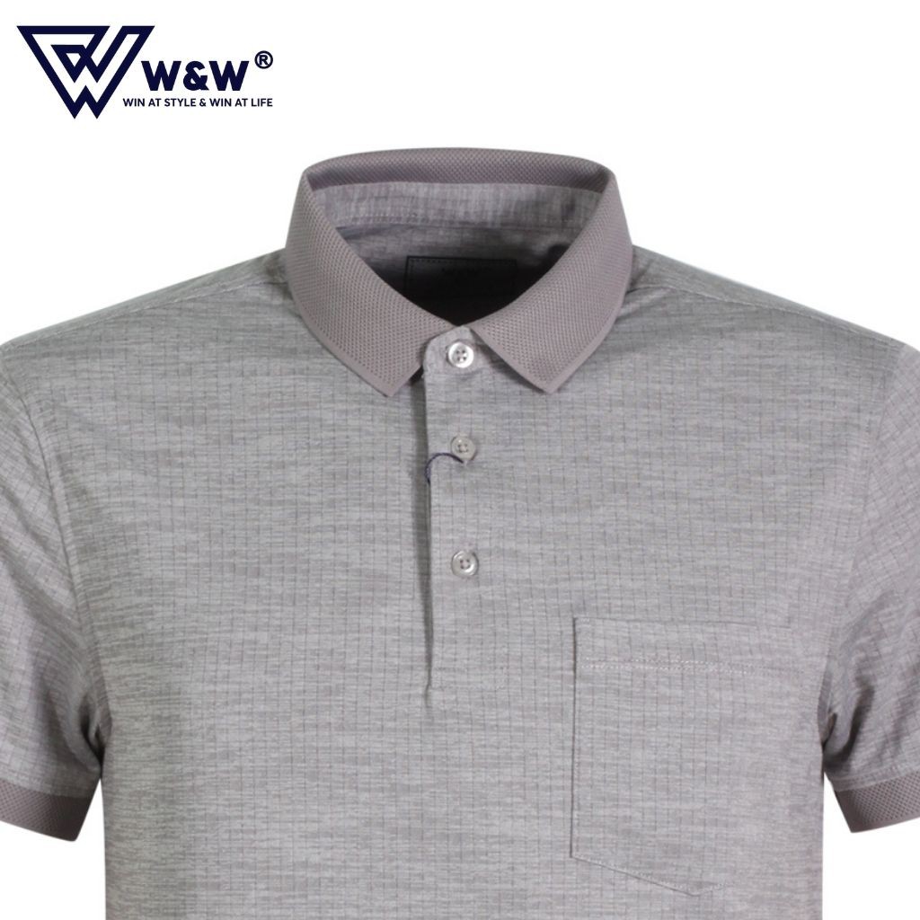 Áo Thun Nam Polo W&W Dáng Regular Fit - Có Túi Ngực Chất Liệu Thoáng Mát, Thấm Hút Tốt  WPO70R