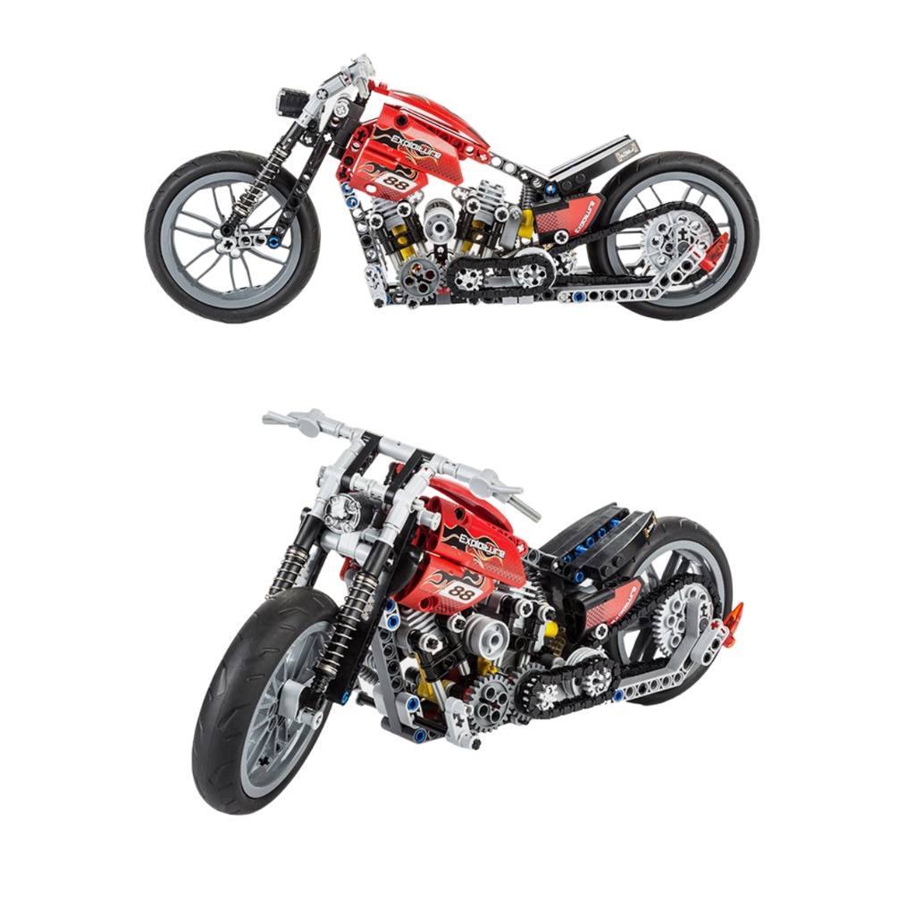 Đồ chơi lắp ráp xếp hình technic xe Haley gồm 378 chi tiết tỉ lệ 1:6 Xe phân khối lớn Lemoshop , đồ chơi trẻ em 3354