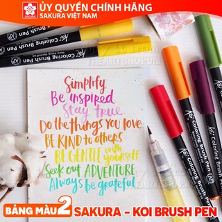 (P2) Bút cọ màu nước SAKURA (Bán lẻ) - SAKURA KOI Coloring Brush Pen (Single)