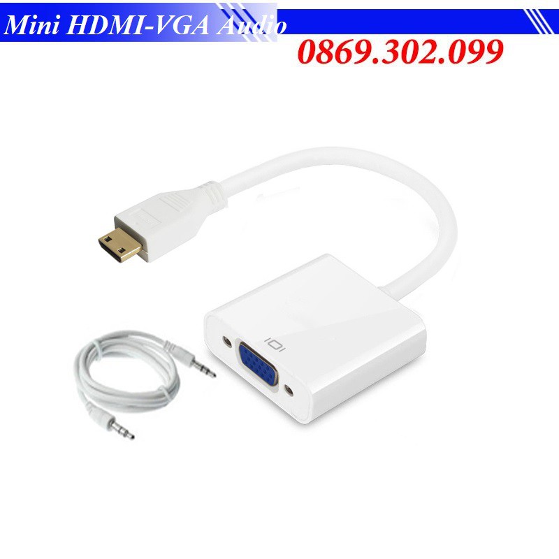 Cáp Mini HDMI to VGA có tiếng