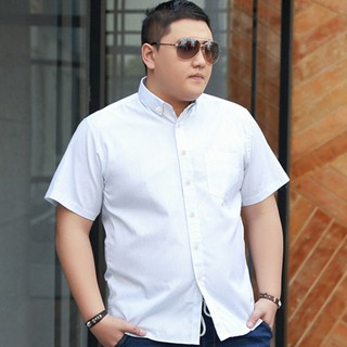 Áo sơ mi big size nam màu trắng cộc tay