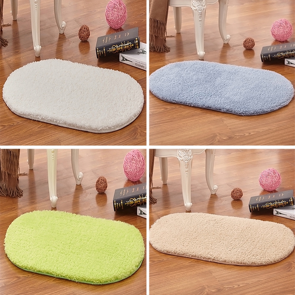 Thảm trải sàn chống trượt 60*40cm thiết kế lông cho phòng ngủ/phòng tắm/cửa ra vào
