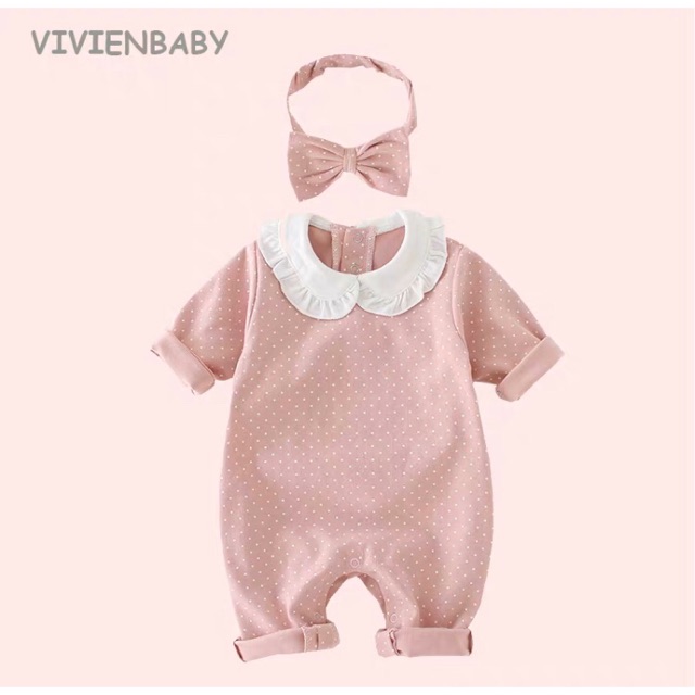 Set nơ hồng kèm băng đô cho bé