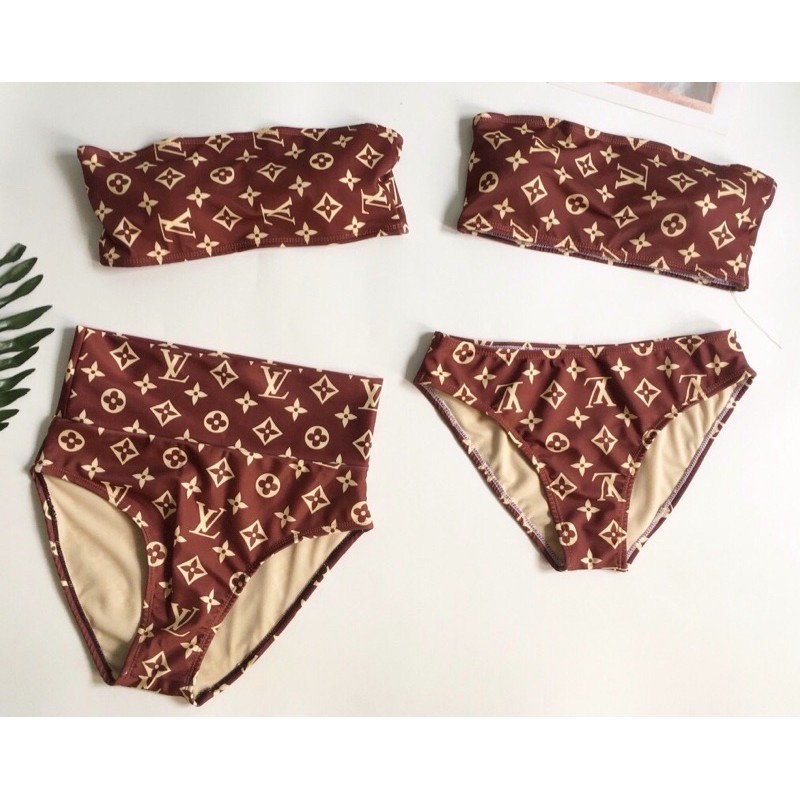 Bikini 2 Mảnh Cúp Ngực Họa Tiết Sang Trọng, Set Đồ Bơi Nữ Quây Ngực Cao Cấp - OS041