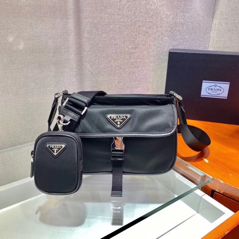 Túi đeo chéo nam kèm ví thương hiệu Prada cao cấp size 22