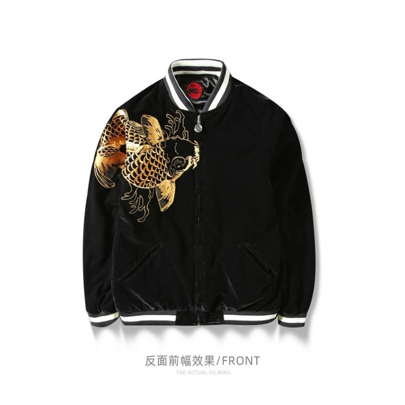 [ ODER ] ÁO KHOÁC BOMBER 2 MẶT THÊU RỒNG SUKAJAN JACKET