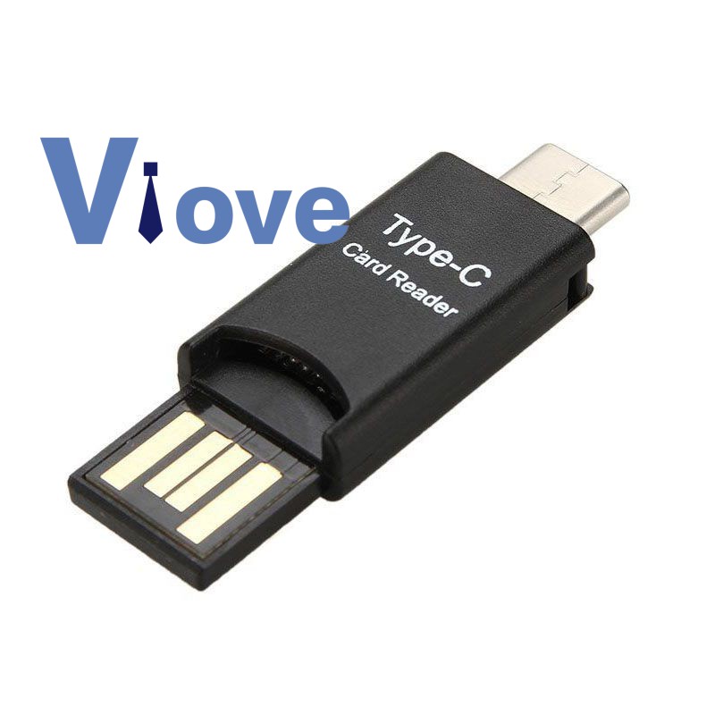 Đầu đọc thẻ nhớ USB 3.1 Type C USB-C sang Micro SD TF cho Macbook / điện thoại