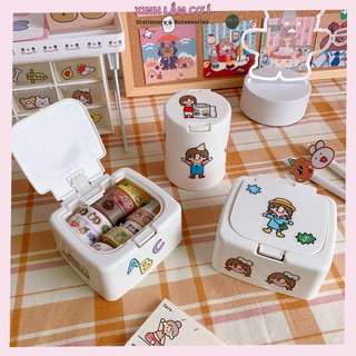 Hộp Đựng Đồ Để Bàn Siêu Tiện Lợi Tặng Sticker Ngẫu Nhiên [Xinh Lắm Cơ Í]