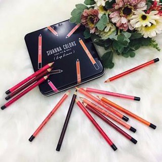 Set son bút chì kẻ môi Sivanna colors lip liner 12 cây