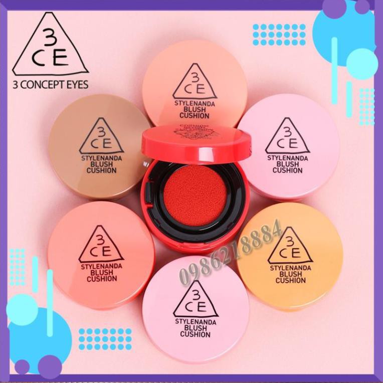 [FreeshipM] Má hồng nước Cushion 3CE Blush Cushion BC26