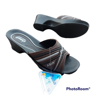 Dép nữ asia quai da cao 5cm