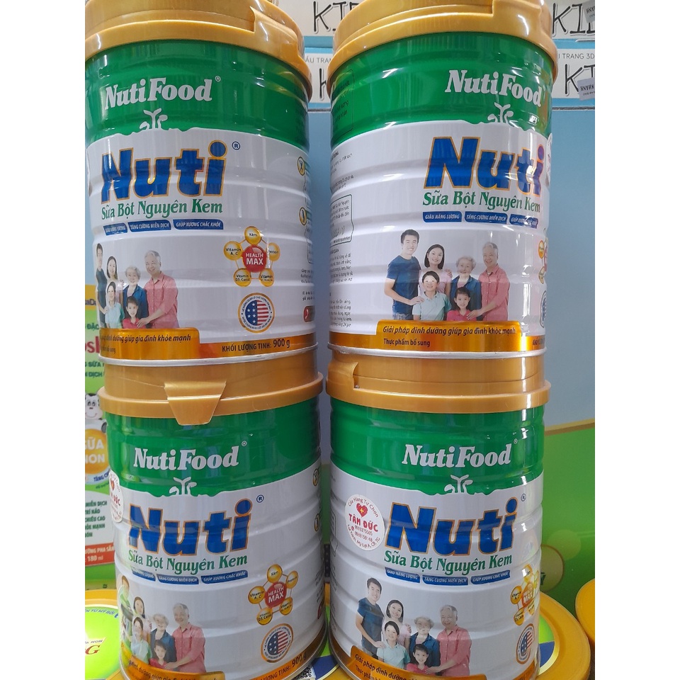 Lon Sữa Bột Nuti Nguyên Kem Nutifood 900g Bổ Sung Dinh Dưỡng Cho Mọi Lứa Tuổi Giúp Tăng Cường Sức Khỏe