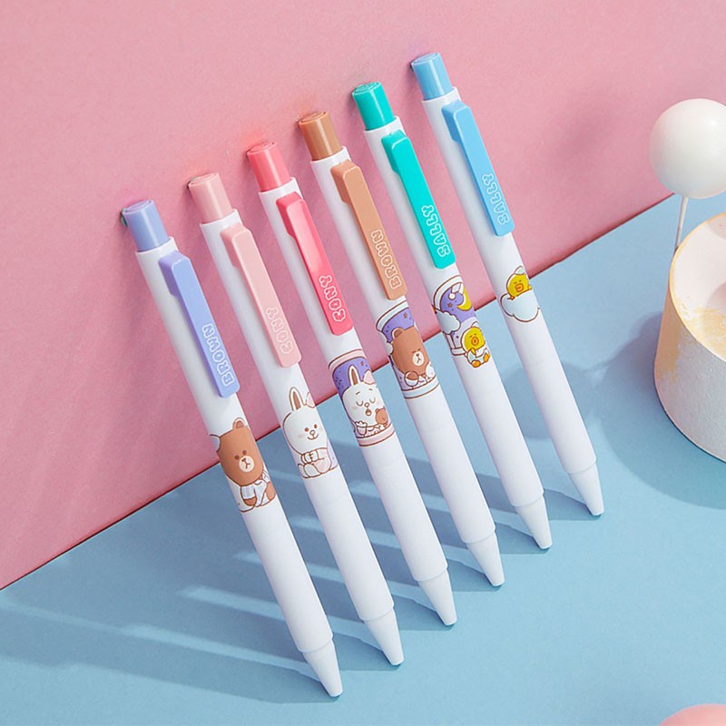 [Hỏa Tốc HCM] Bút Bi Gel Mực Đen KACO LINE FRIENDS DREAMY (1 Cây) - Ngòi 0.5mm