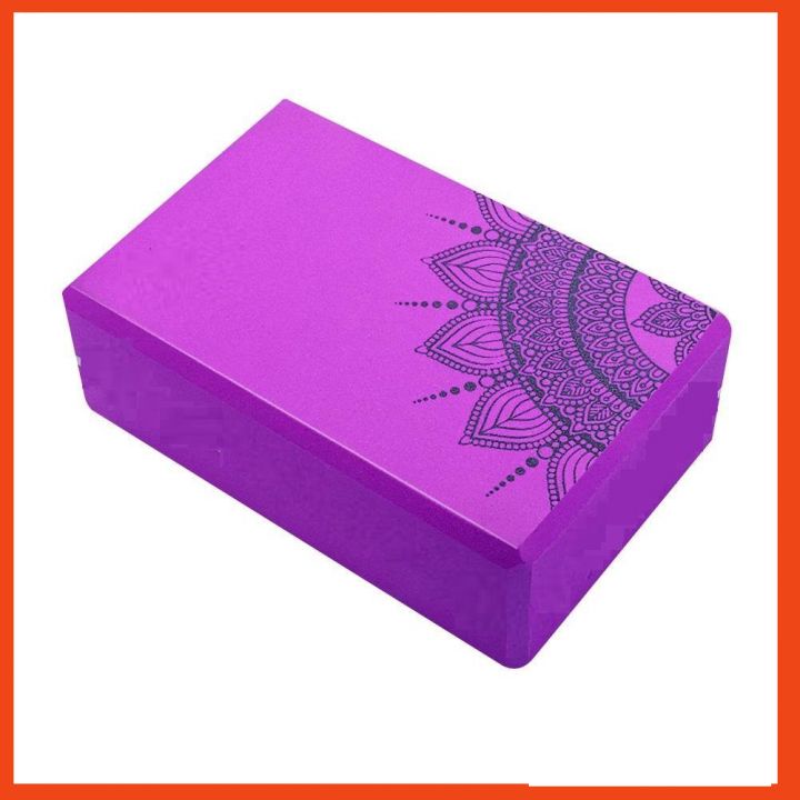 Gạch tập yoga xốp Eva nặng 200g in hoa mandala - Yoga blocks