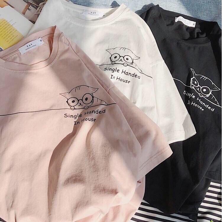 [Mã SKAMFSW175 giảm 10K đơn 50K] Áo thun tay lỡ form rộng - phông nam nữ cotton oversize - T shirt cú mèo a - 2N Unisex