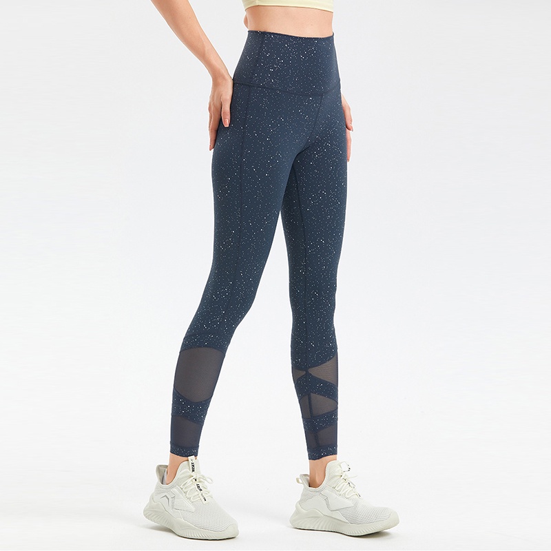 Quần thể thao ANRAN lưng cao phối lưới thoáng khí thời trang cho nữ