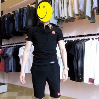 Bộ nam uniqlo cổ trụ
