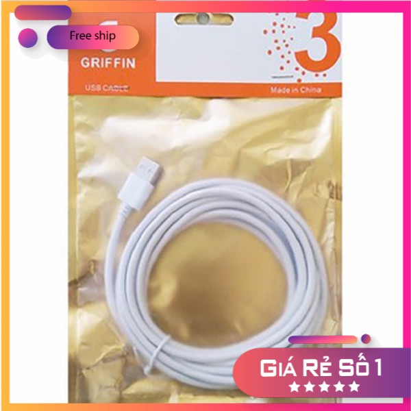 Cáp sạc 3m Griffin cổng ss tiện dụng