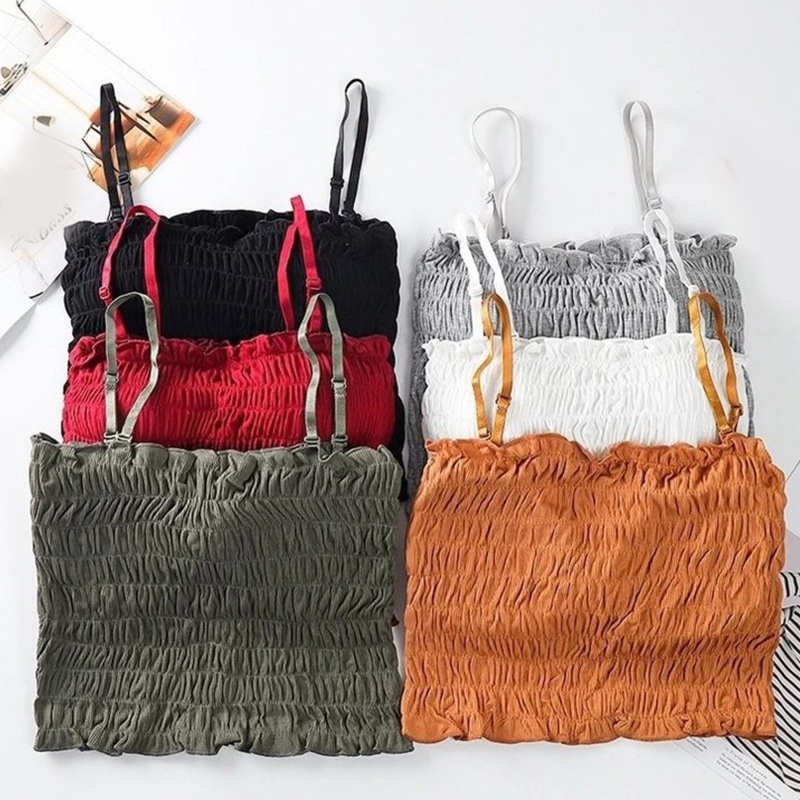 Áo Ngực Ống Nhún Bèo Thời Trang Đường Phố Quyến Rũ Cho Nữ