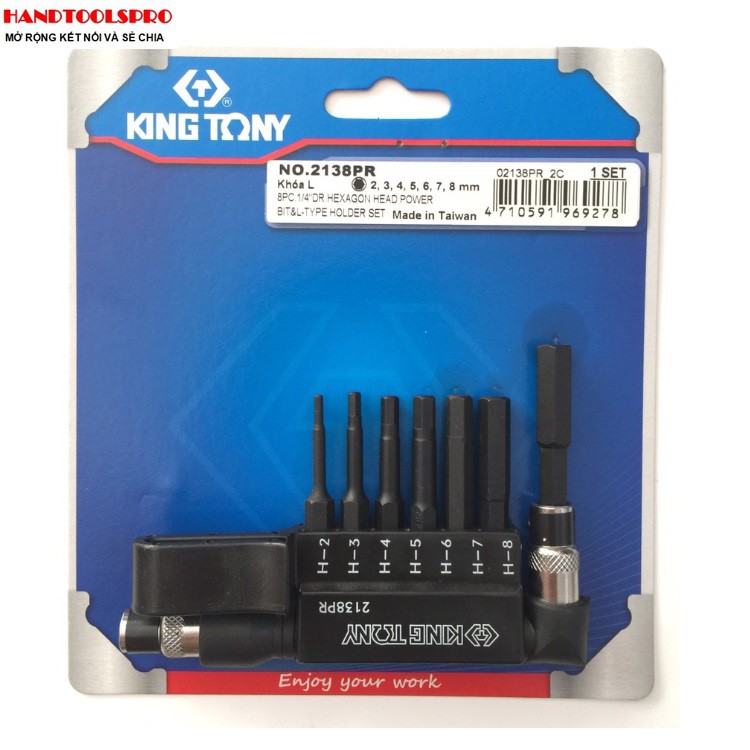 Bộ vít lục giác 7 cây Kingtony 2138PR