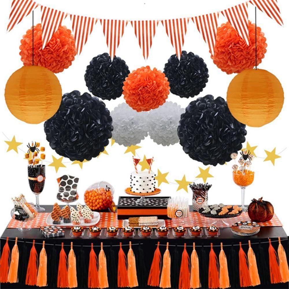 Ống Hút Giấy Họa Tiết Nhện Và Nhện Dùng Một Lần Trang Trí Tiệc Halloween