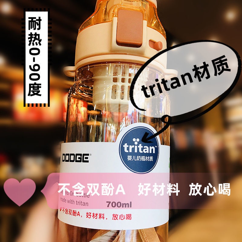 Bình Đựng Nước 700ml/900ml Có Ống Hút Và Tay Cầm Tiện Dụng