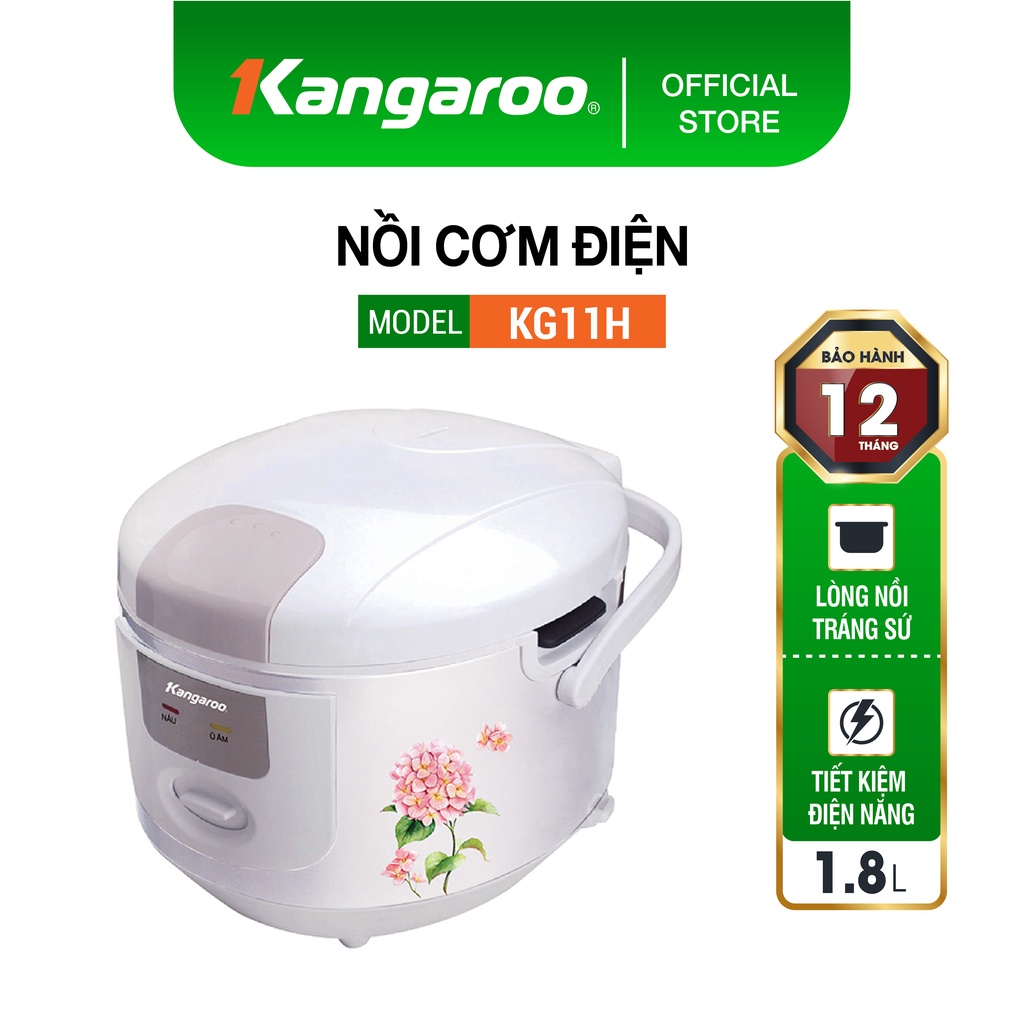 [Mã ELHA22 giảm 6% đơn 300K] Nồi cơm điện 1.8L Kangaroo KG11H