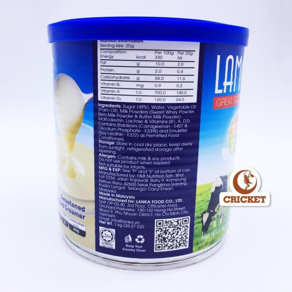 Sữa Đặc Lamosa - Sữa Đặc Lon 1kg Pha Cà Phê Trà Sữa