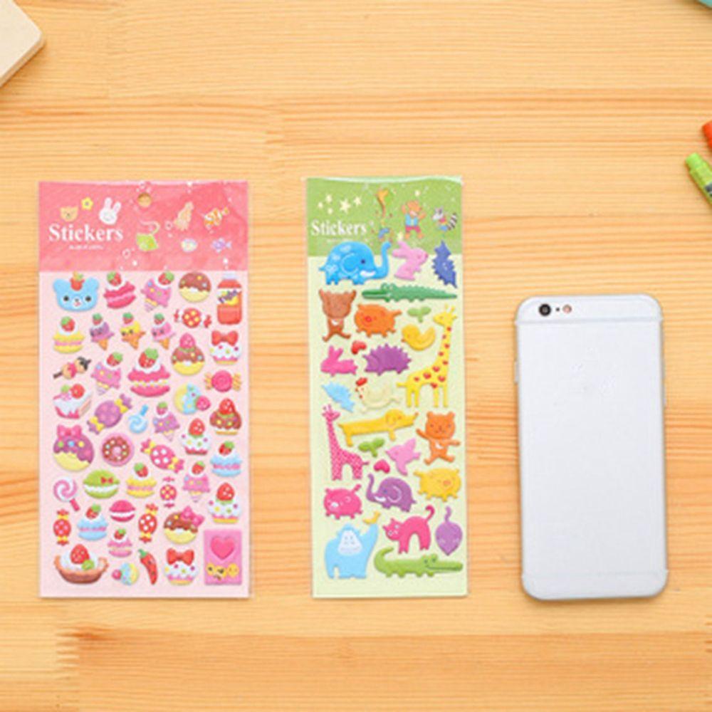 Set 1 / 2 / 3 / 5 Tấm Hình Dán Hoạt Hình Đáng Yêu