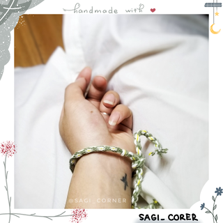 Vòng tay, vòng chân kumihimo handmade bằng chỉ l Kumihimo daisy