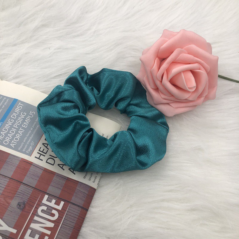 [FLASH SALE]Scrunchies dây buộc tóc vải cột tóc vải trơn bóng hot trend Hàn Quốc bán buôn bán sỉ