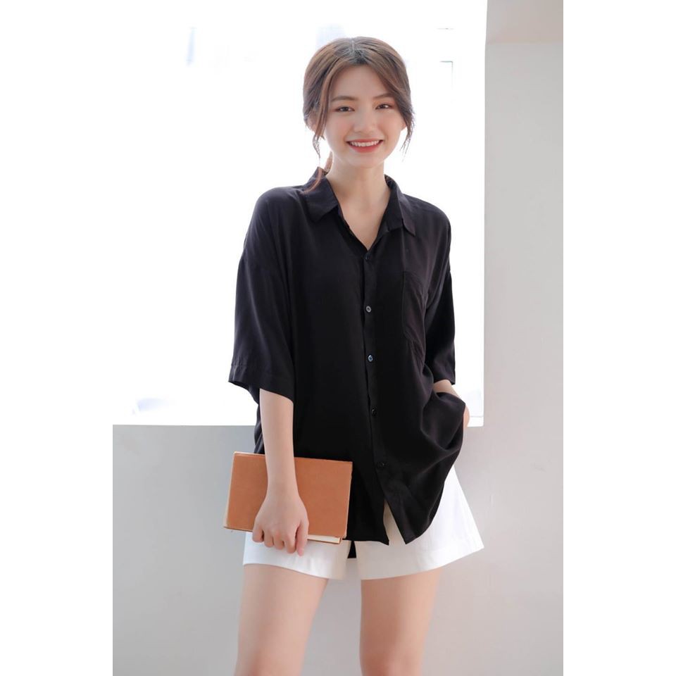 Sơ mi cổ đức tay lỡ