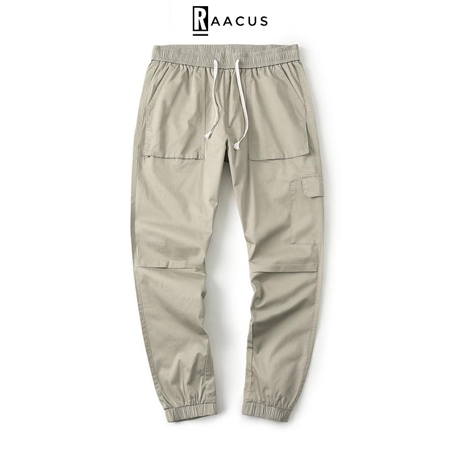 Quần nam jogger túi hộp ống suông, quần jogger nam chất gió thời trang nam RAACUS-Q095