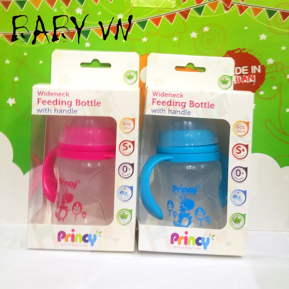 Bình sữa 2 quai cổ rộng  - HB 10206MWB - PRINCY - HACO BABY - BABY VN