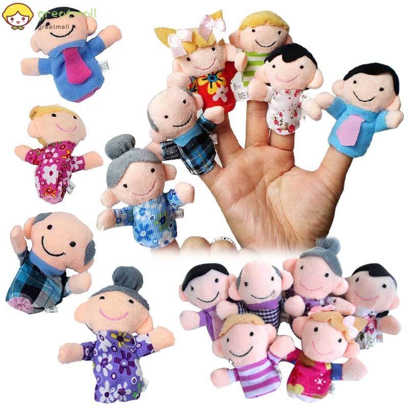 Set 6 Con Rối Ngón Tay Hình Gia Đình Dễ Thương Cho Bé