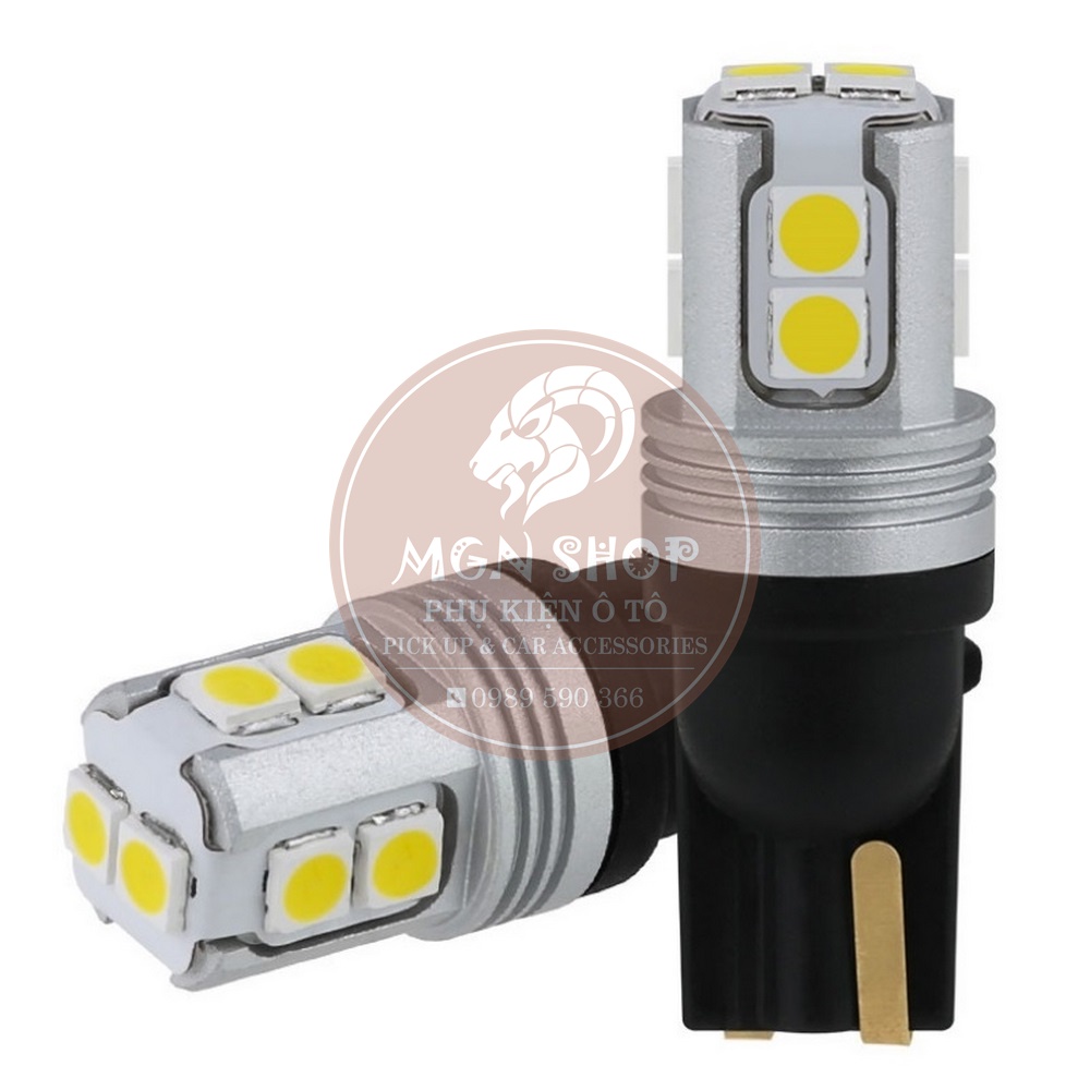 LED [T10] [10 Chip Led SMD] [siêu sáng] [7 màu] [01 bóng] dành cho ô tô xe máy